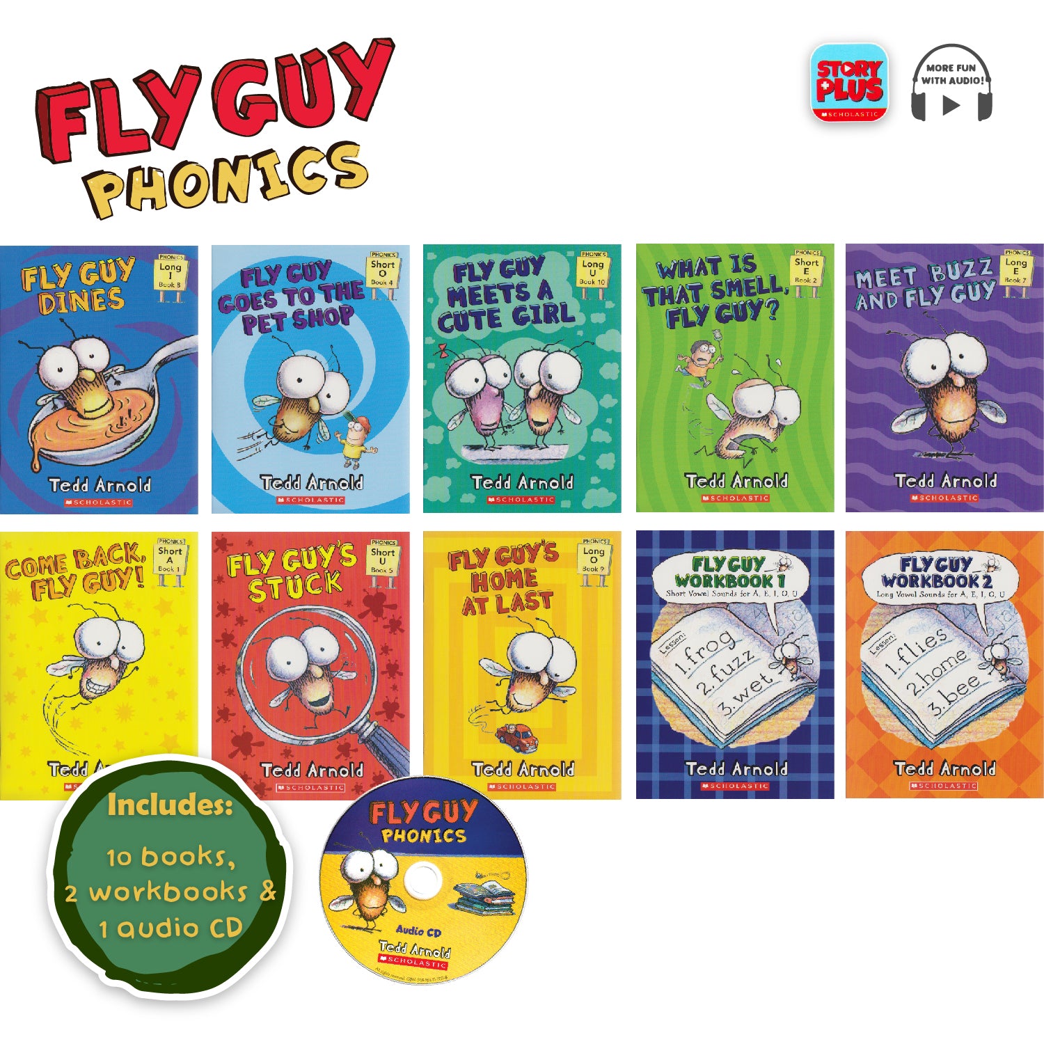 Fly Guy Phonics Boxed Set (WITH CD & STORYPLUS)