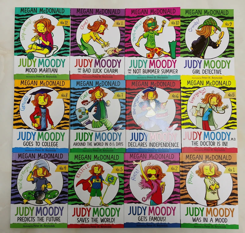 Judy Moody Mood-Tastic Enlightened English Comic Collection for Kids, Comic Book for Kids, 12 Books