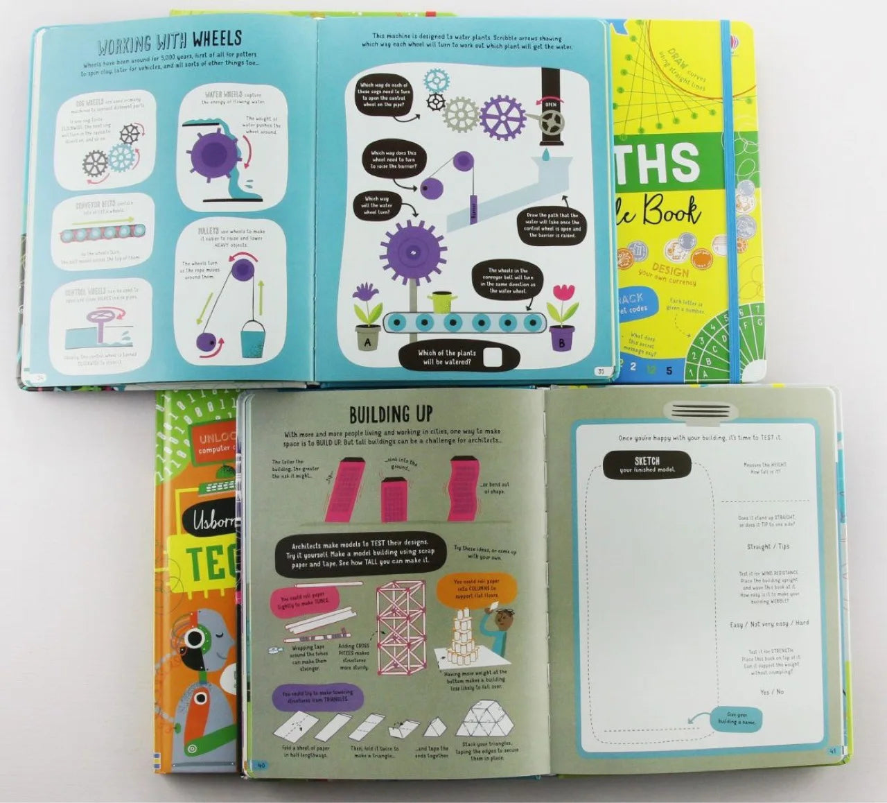 Usborne Stem Maths Science U Club Junior Technical Enlightenment Balloon Hardcover 6 Volumes