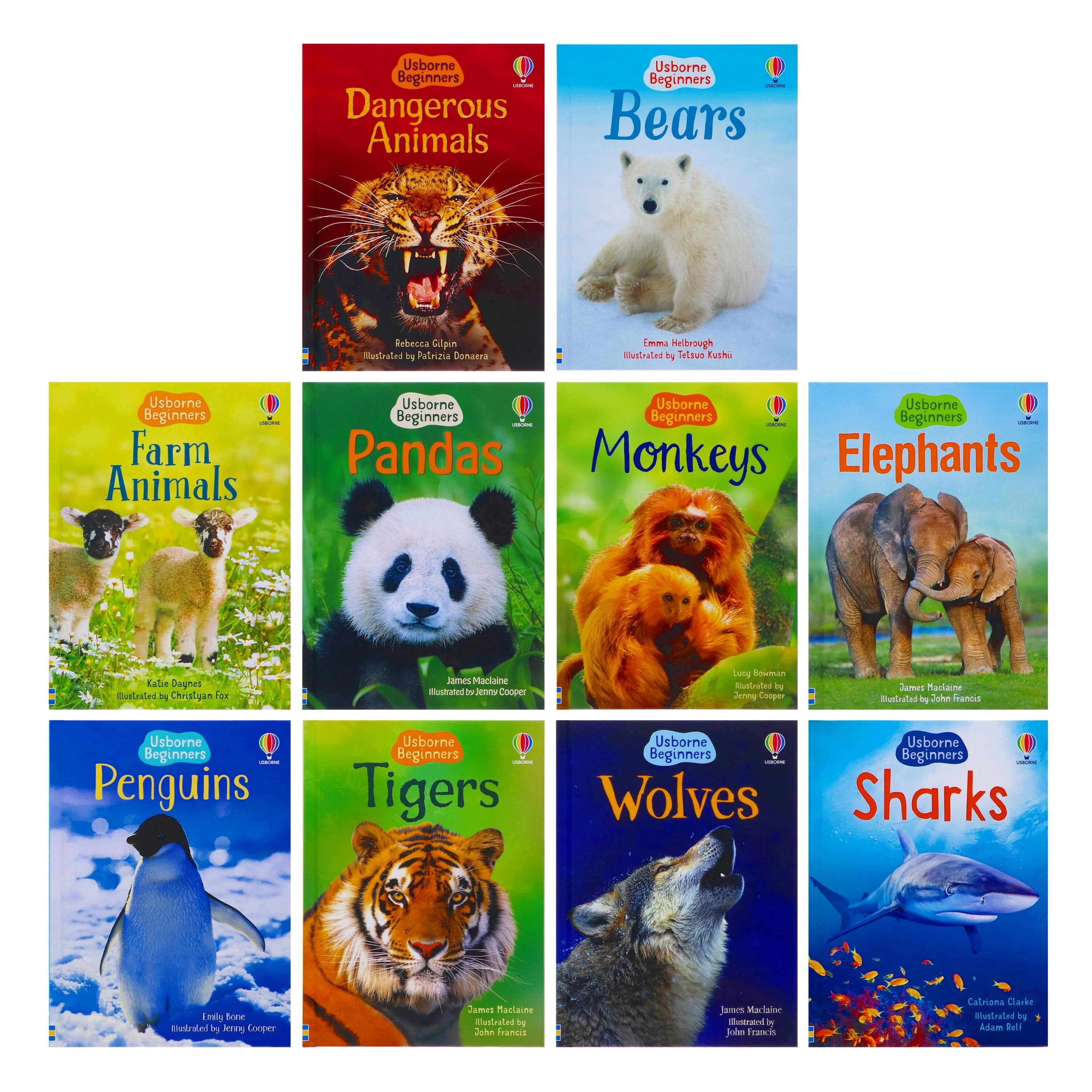 Usborne Beginners Animals Series 10 Books Collection Box Set