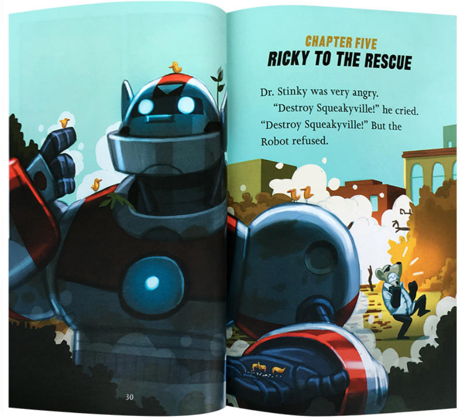 Ricky Ricotta's Mighty Robot by Dav Pilkey & Dan Santat 9 Books Collection Set - Ages 7-9 - Paperback