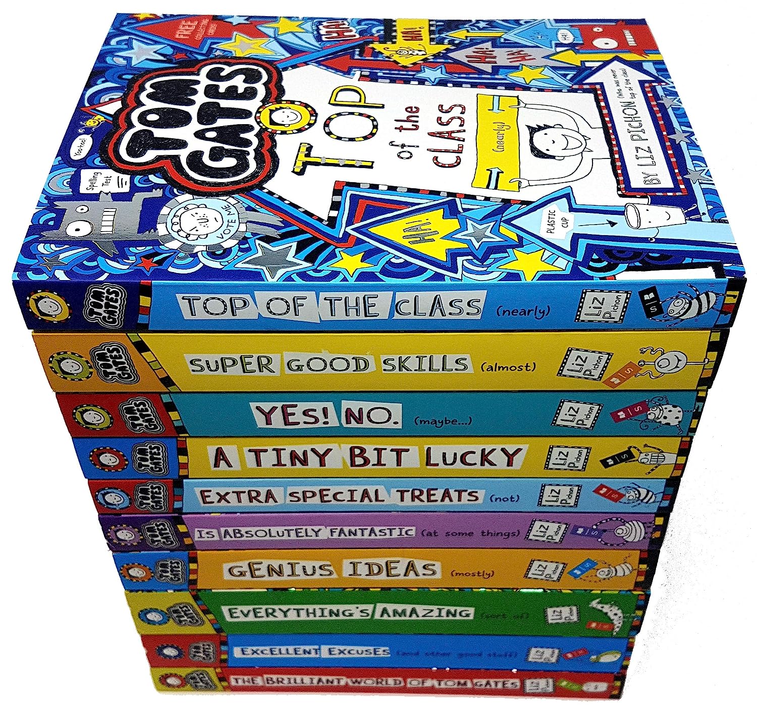 Tom Gates Series 1 & 2: 10 Books Collection Set By Liz Pichon