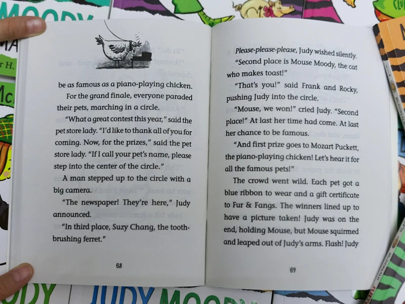 Judy Moody Mood-Tastic Enlightened English Comic Collection for Kids, Comic Book for Kids, 12 Books