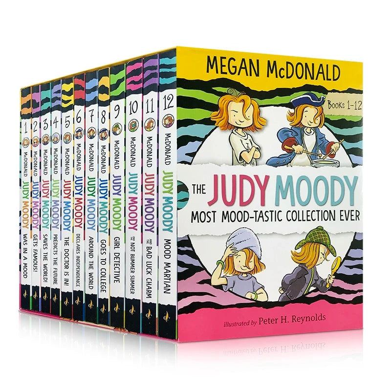 Judy Moody Mood-Tastic Enlightened English Comic Collection for Kids, Comic Book for Kids, 12 Books