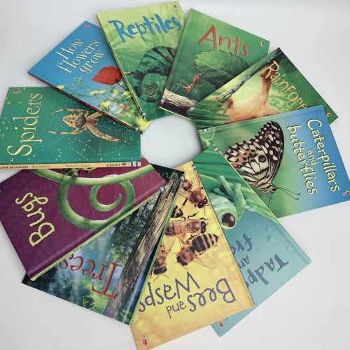 Usborne Beginners Nature 10 Books Box Set Collection (Reptiles, Rainforests,Tre)